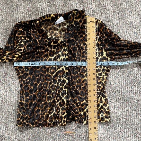 Vintage Animal Print Top Leopard Print Blouse Carole Baskin - Picture 7 of 7
